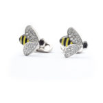 Gemelli " Ape" in smalto e Swarovski